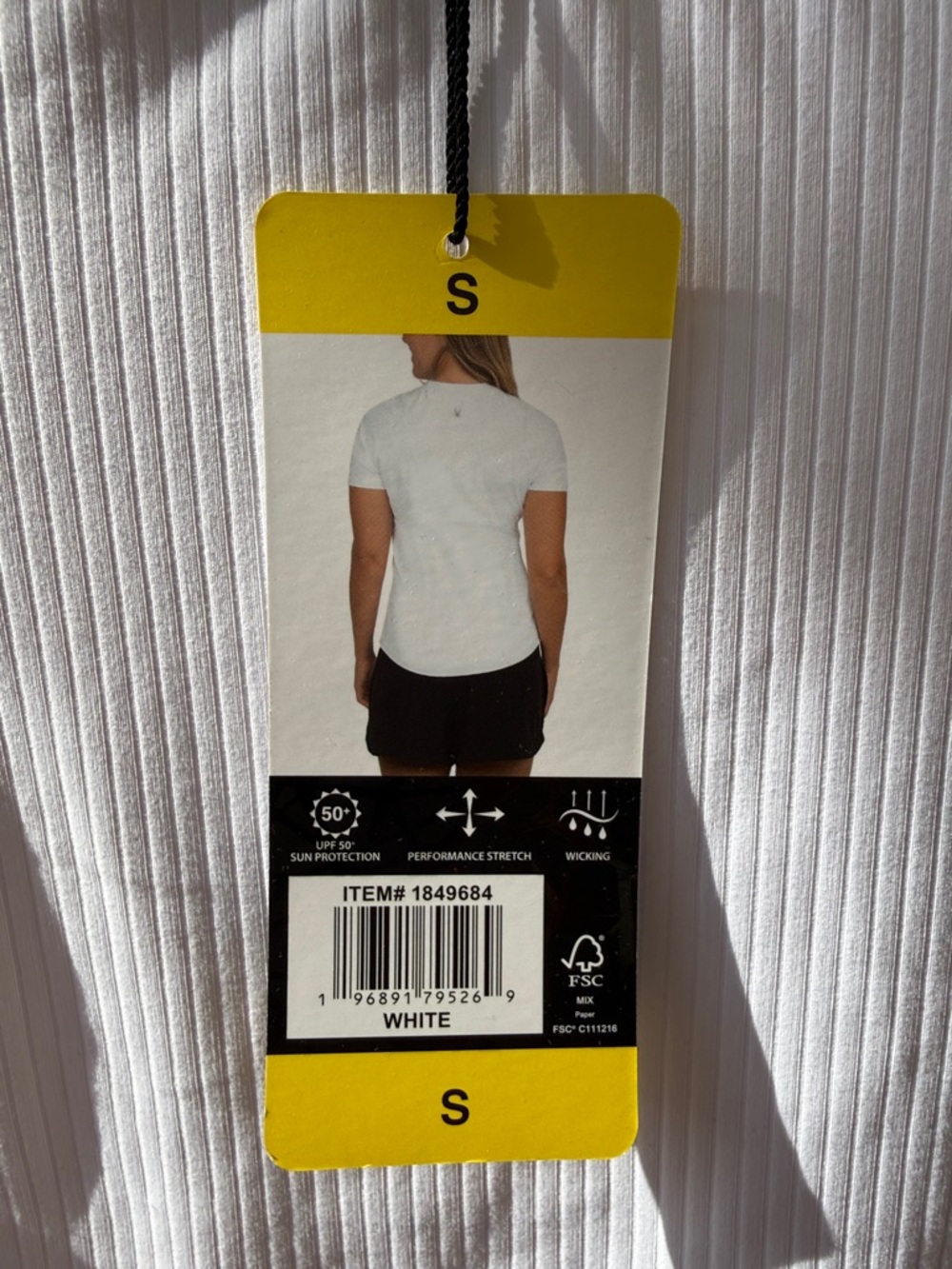 NWT Spyder White Ribbed Short Sleeve Athletic Tee Size Small - Picture 6 of 16